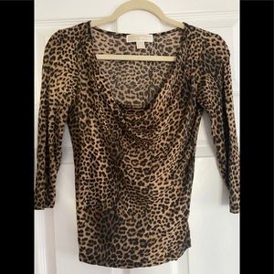 Michael Kors Leopard Print Top